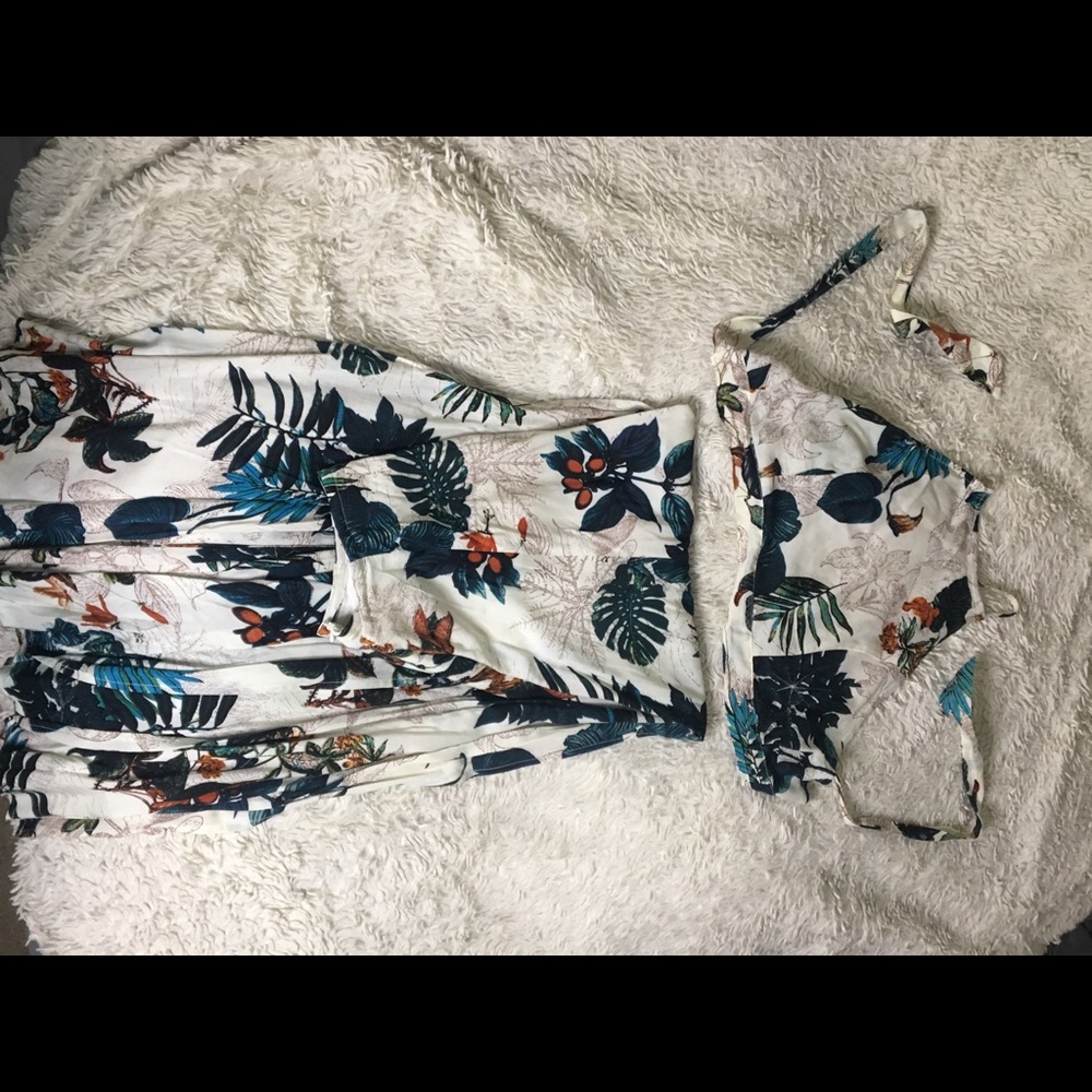 Two piece matching skirt and crop top